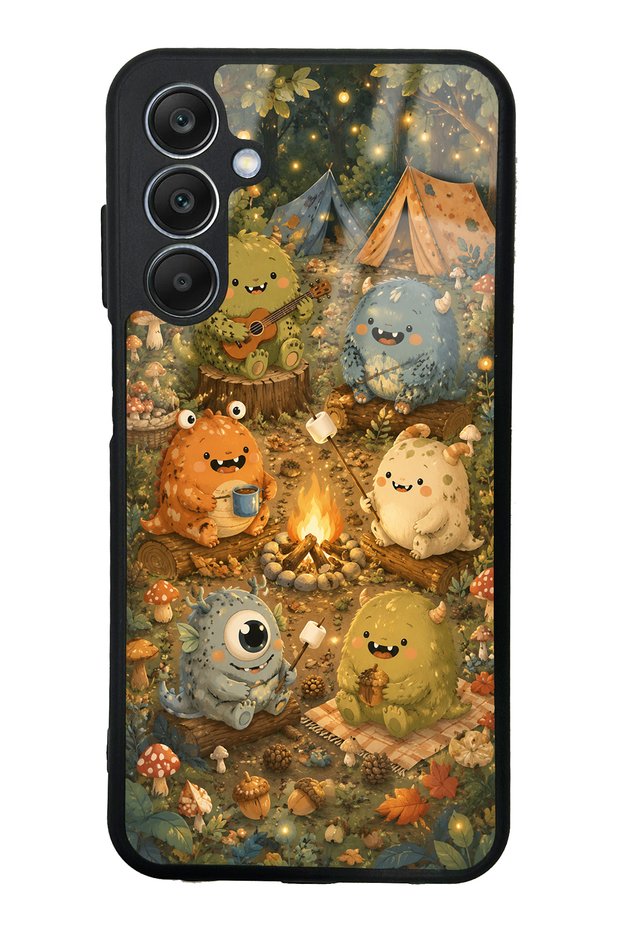 Samsung A25 Forest Friends Camp Design Glossy Phone Case