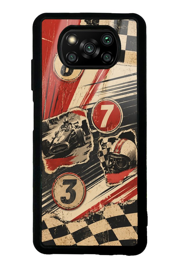 Xiaomi Poco X3 Retro Racing No. 7 Design Glossy Phone Cases