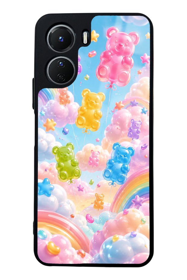 Vivo Y16 Jelly Bear Sky Design Glossy Phone Case