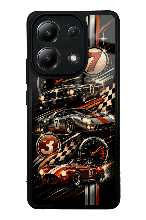 Xiaomi Redmi Note 13 4g Glossy Phone Case with Retro Speed Icons Design