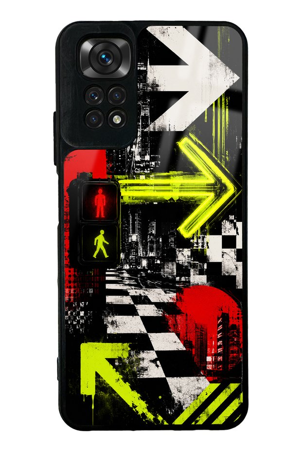 Xiaomi Redmi Note 11S Glossy Phone Case with Neon District Design