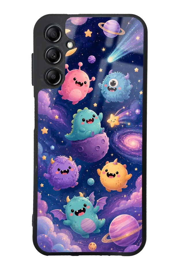 Samsung A14 Monster Galaxy Design Glossy Phone Case