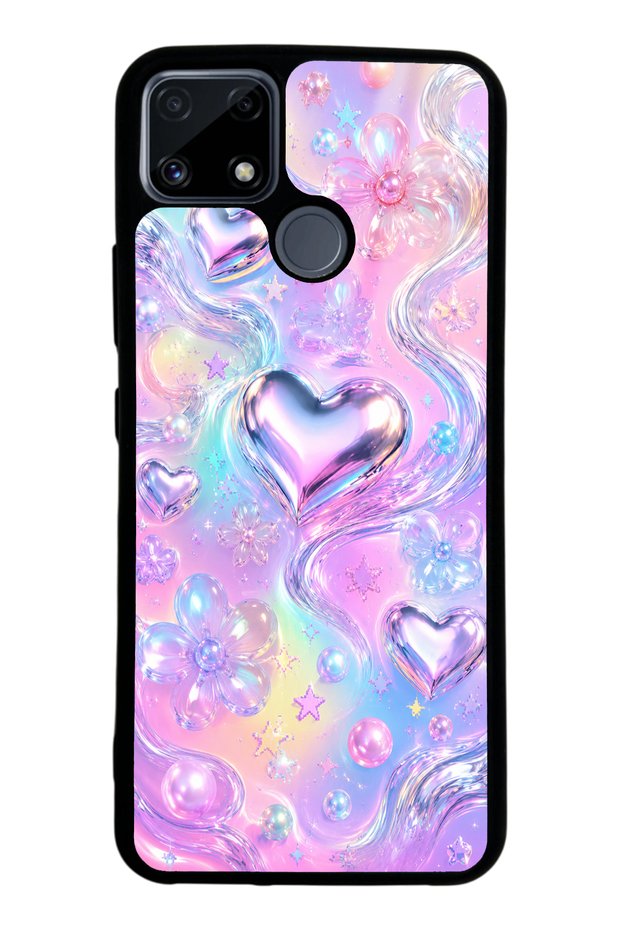 Realme C25 Iridescent Love Design Glossy Phone Case