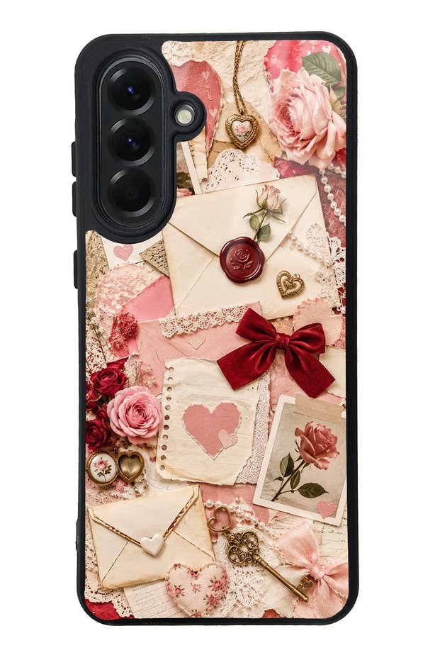 Samsung A56 Love Letter Garden Design Glossy Phone Case