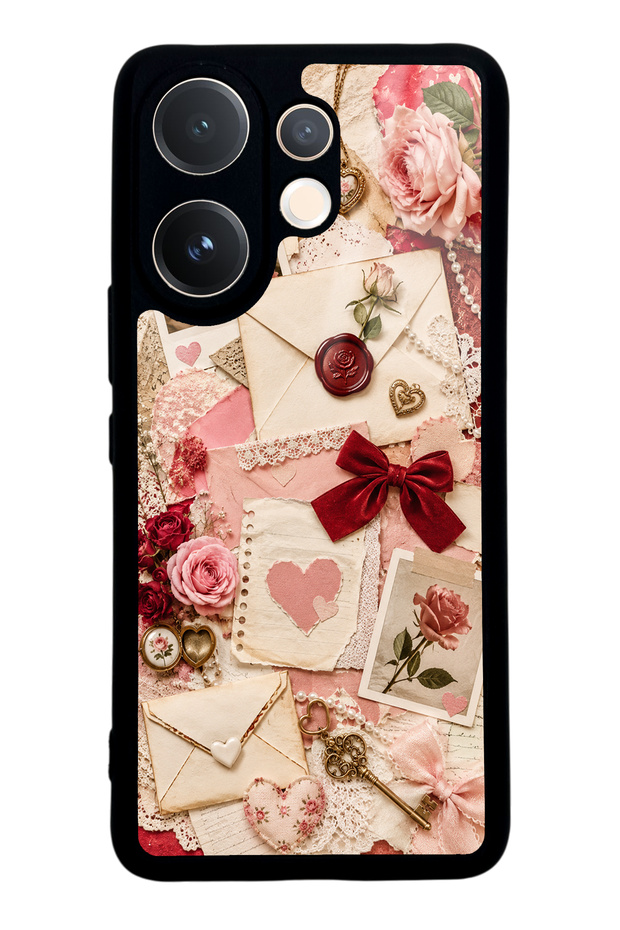 Vivo V60 Love Letter Garden Design Glossy Phone Case