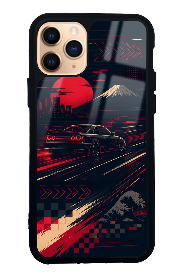 iPhone 11 Pro Tokyo Night Racing Design Glossy Phone Case