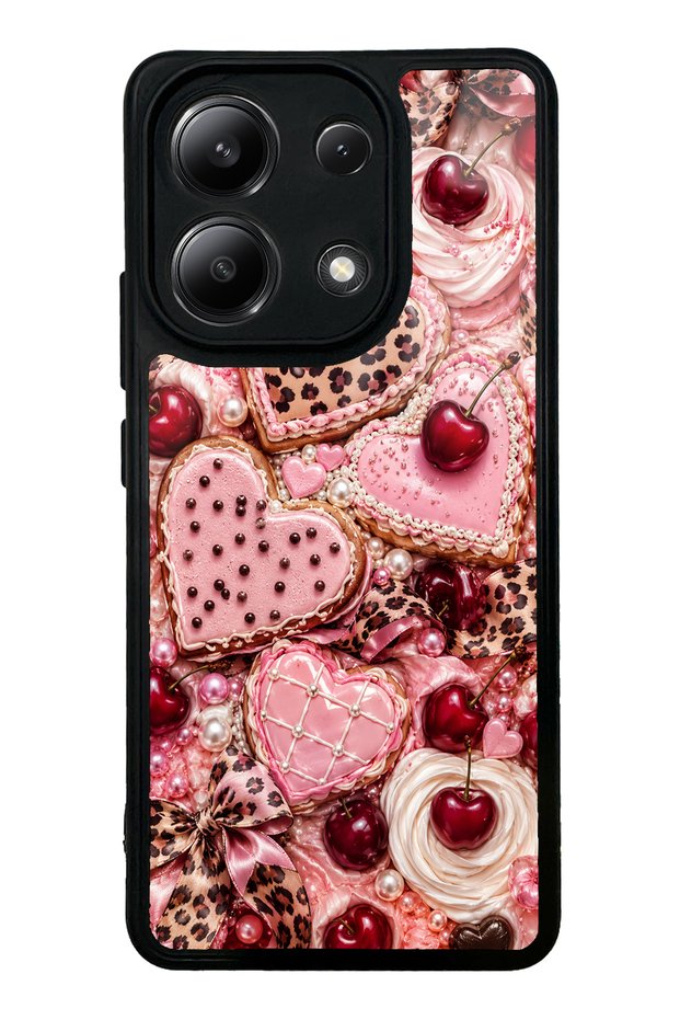 Xiaomi Redmi Note 13 4g Cherry Leopard Sweetheart Design Glossy Phone Case