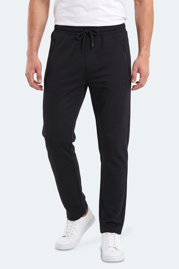 Kingstor I Men's Black Sweatpants with Zipper Pockets