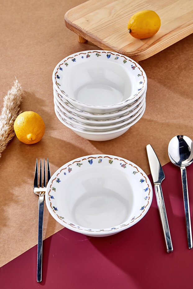Set of 6 14 cm Meadow Porcelain Bowls Ckr4250
