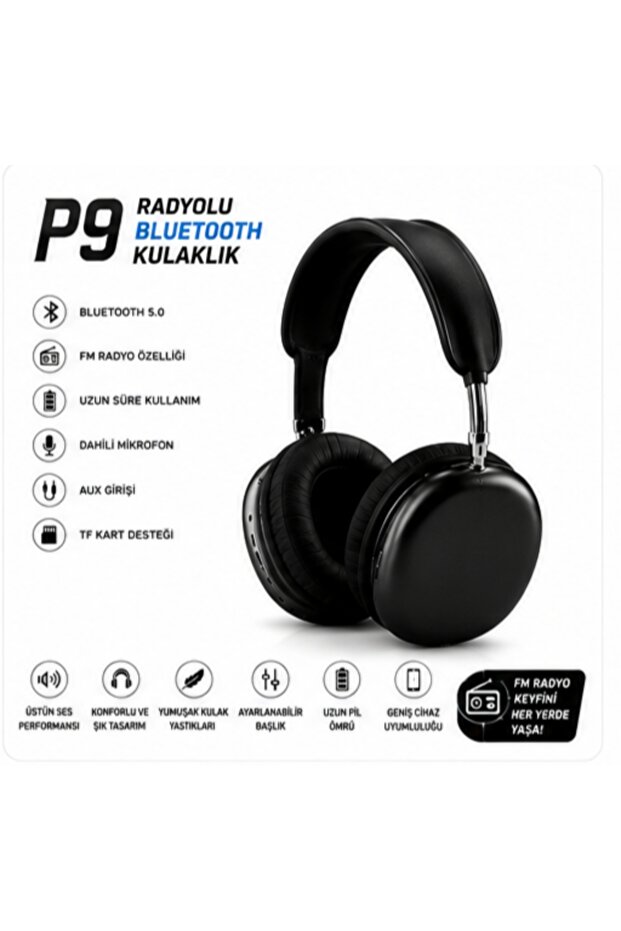 P9 KAFA ÜSTÜ BLUETOOTH KULAKLIK