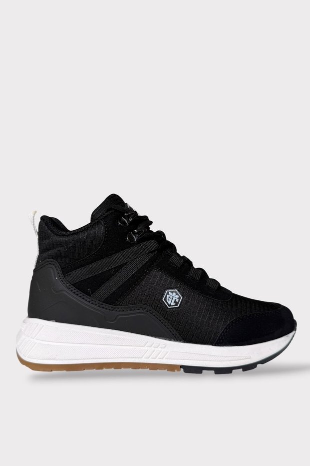 Unisex Water Repellent Trekking & Outdoor Boots Shoes Black - White