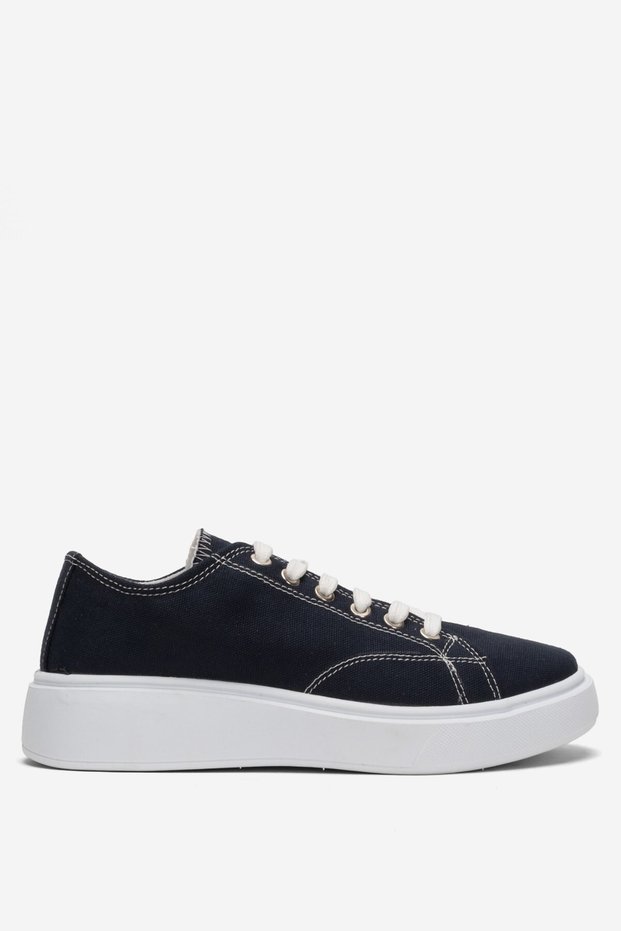 Comfortable Fit Thick Sole Women's Sneaker Shoes Dark Blue