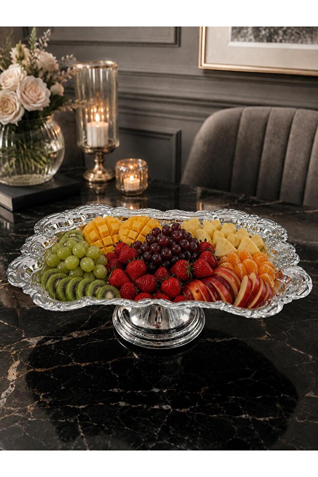 Luxury Silver Royal Model Stand for Cakes, Pastries, Cookies, Desserts, Treats, Dowry Presentation and Serving