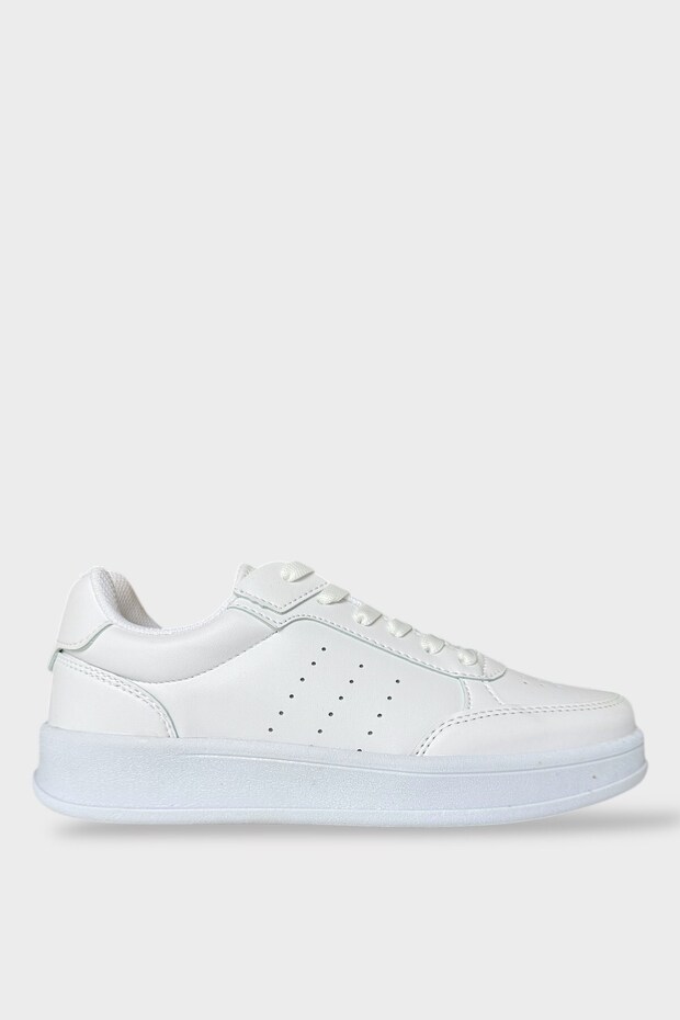 Unisex Flat Light Sole Sneaker Shoes White