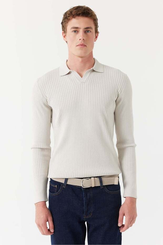Men's Polo Neck Knitwear Sweater