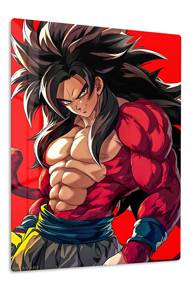 Goku Super Saiyan 4 Anime Metal Wall Art