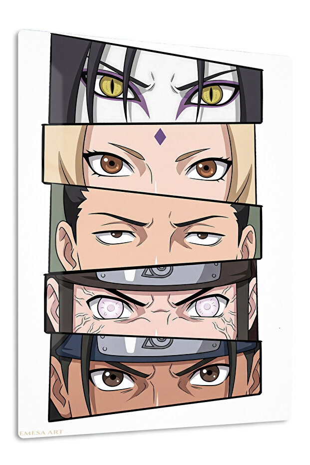 Naruto Characters Anime Metal Wall Art