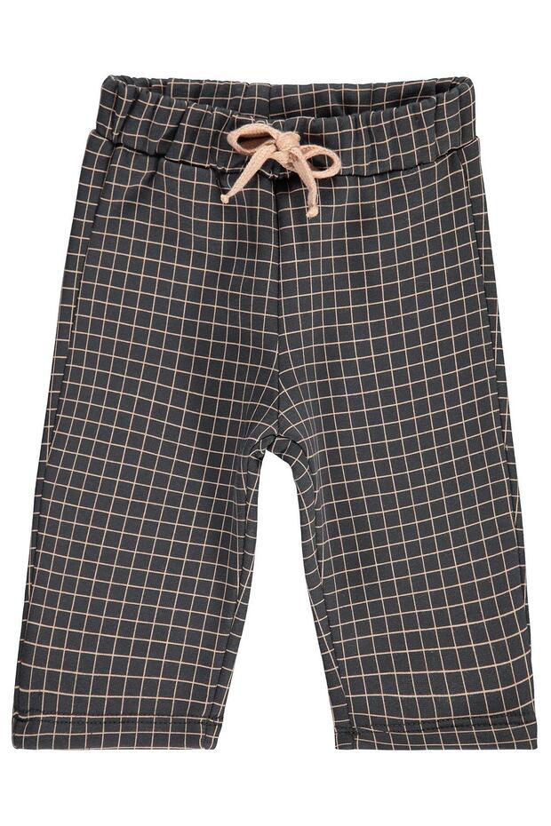 Square Patterned 6-18 Months Sweatpants - Gray