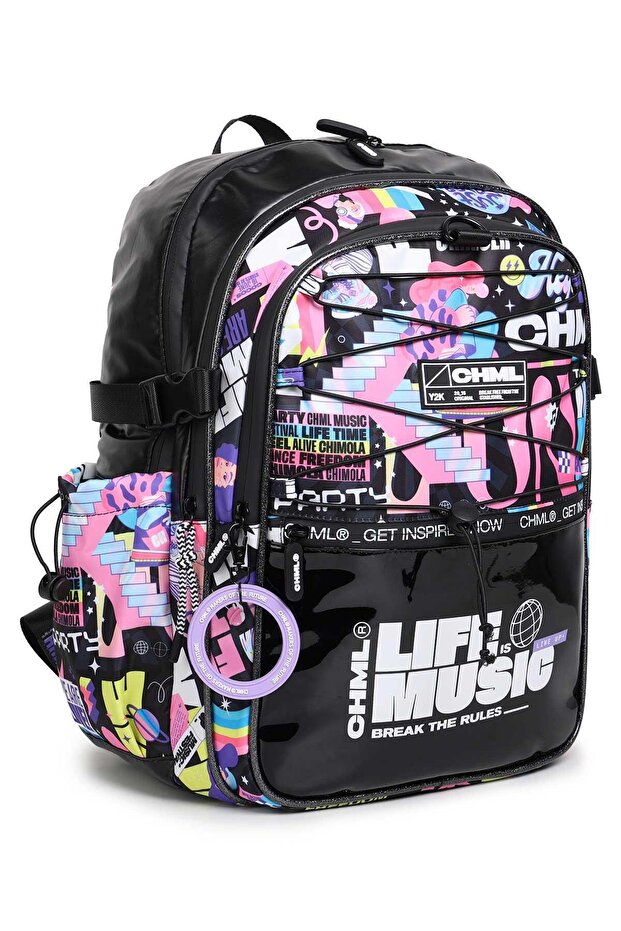 Chimola art black backpack 17