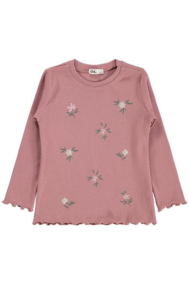 Floral Printed Sweatshirt for 6-9 Years Old - Lilac