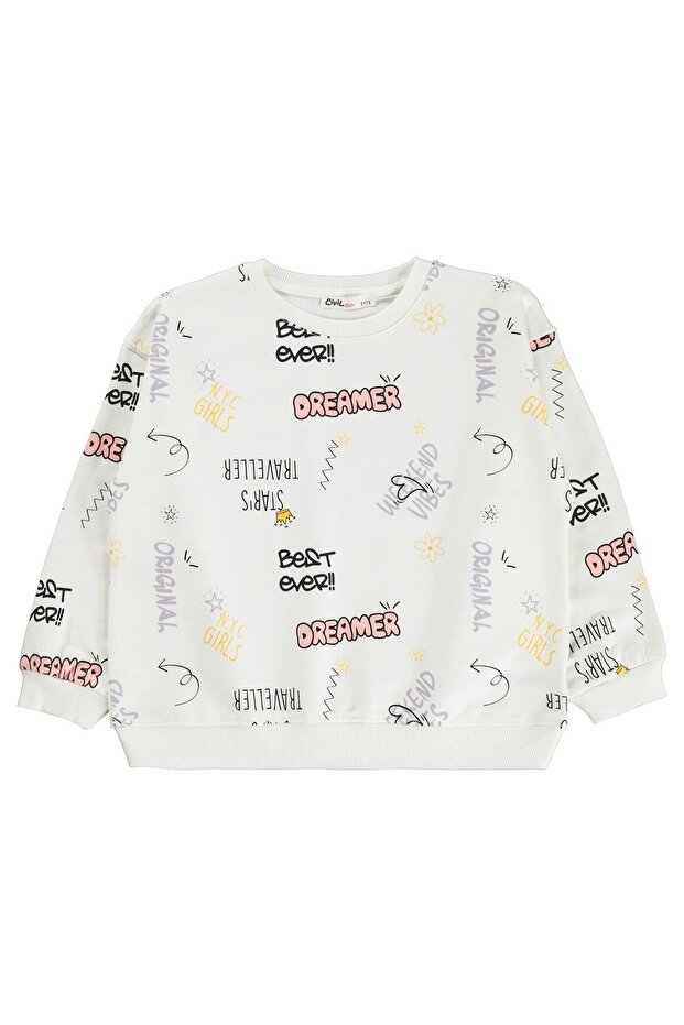 Best Ever Printed Sweatshirt for Ages 6-9 - Ecru