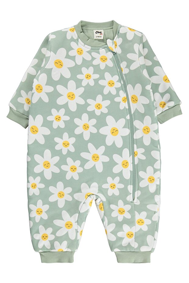 Floral Print 2.5 Tog Sleeping Bag - Green