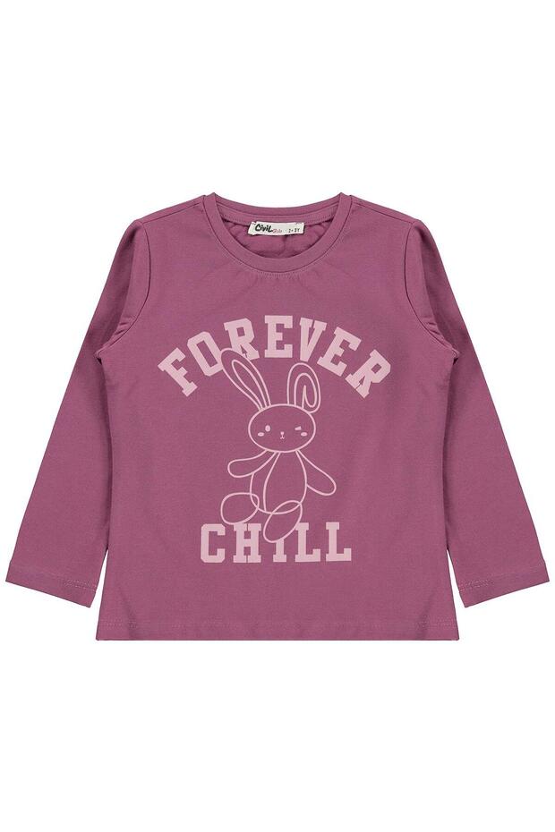 Forever Chill Printed Sweatshirt for 2-5 Years - Lilac