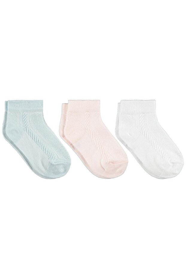Basic Soft 3-Pack Bootie Socks for Girls Aged 3-11