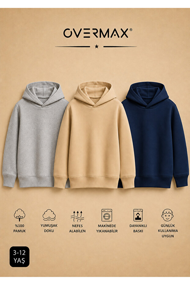 Children's 3-Piece Sweatshirt Set – Ages 3-12