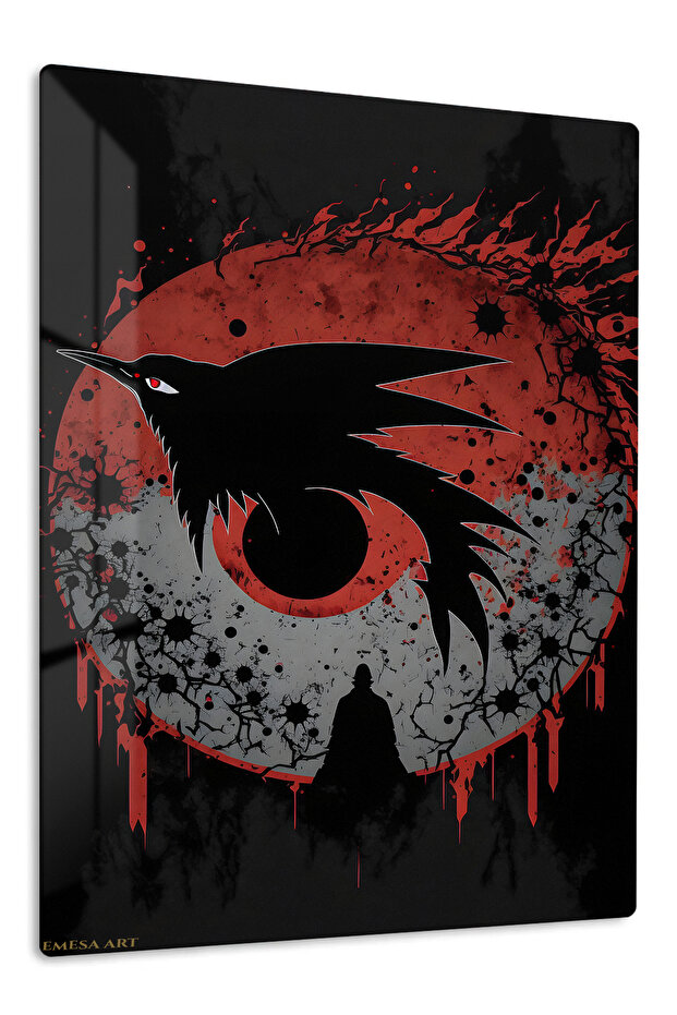 Sasuke Uchiha Sharingan Anime Metal Wall Art