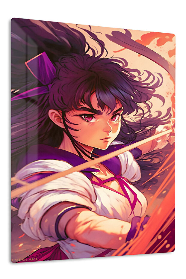 Fantasy Anime Warrior Anime Metal Wall Art