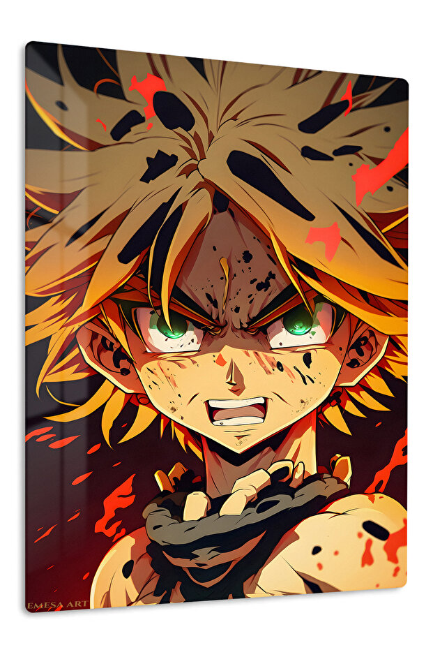Katsuki Bakugo Anime Metal Wall Art