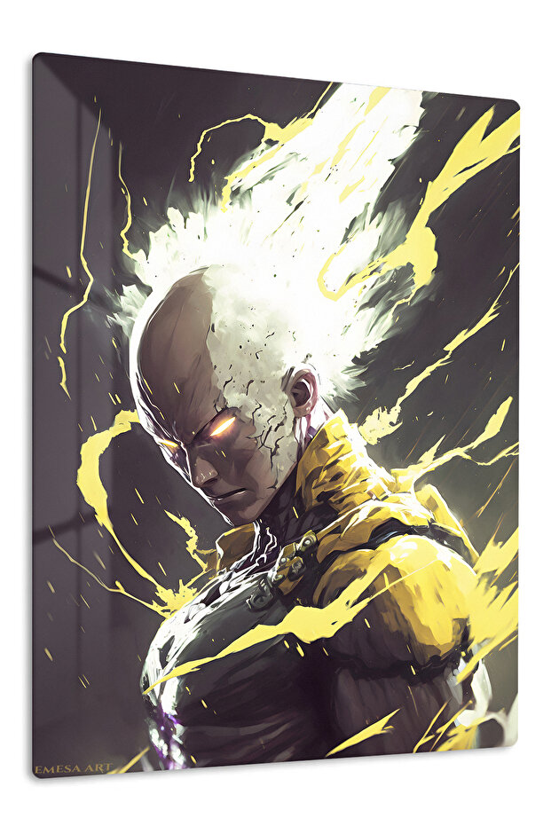 Saitama Anime Metal Wall Art