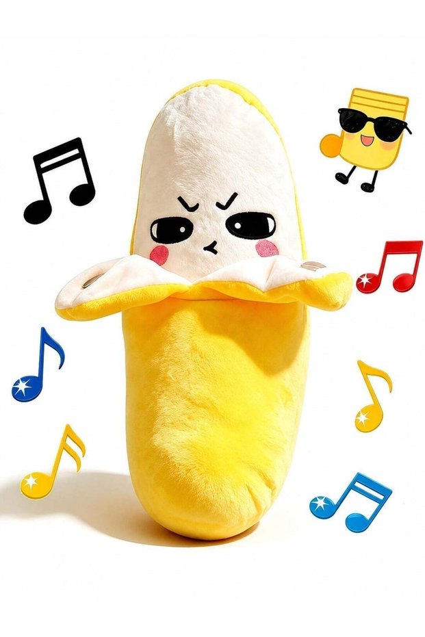Colorful Touch-Activated Banana Plush Toy – Rhythm Piano and Sound Fun for Children