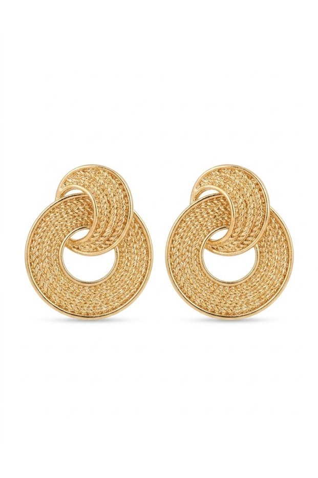 Women's gold stylish earrings tarnish-resistant stainless steel gift boxed women's earrings