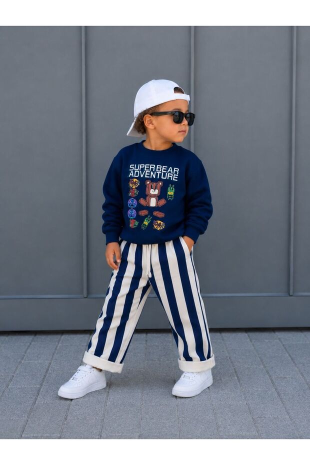 Superbear Adventure Printed Boys' 2-Piece Top and Bottom Set - Age 3/10 - 31901