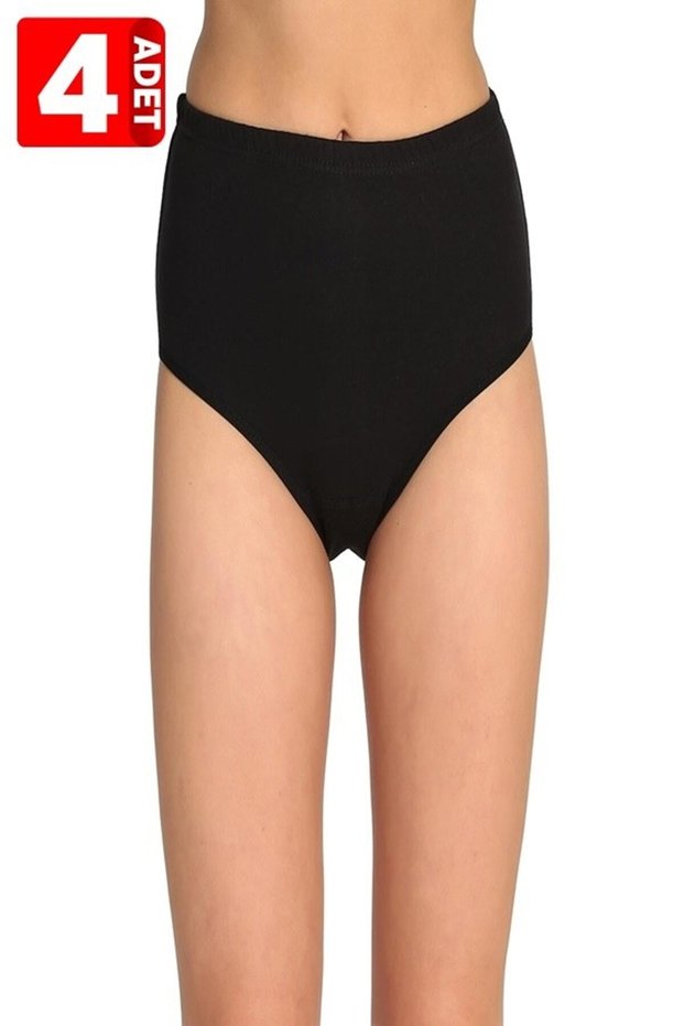 Tutku-4 Pack 100% Cotton 100% Cotton Bato Panties White-Black-Tan