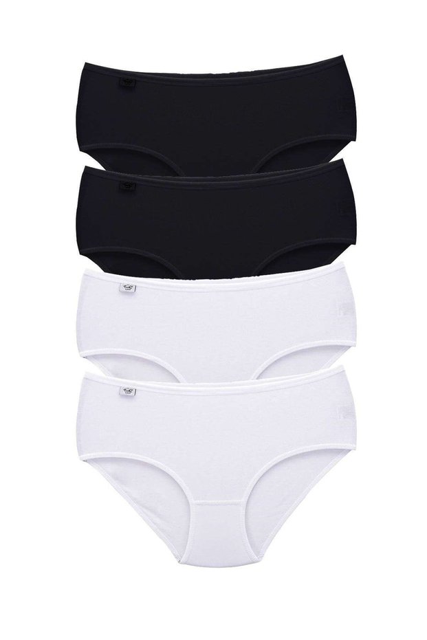 Tutku-4 Pieces Women's High Waist Bato Thin Rubber Panties S6