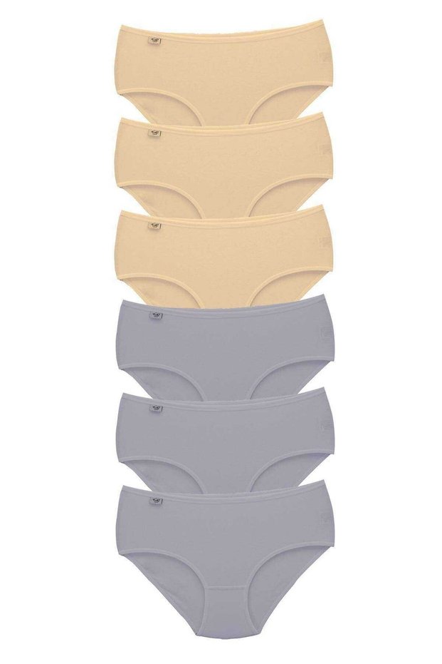 Tutku-6 Pieces Women's High Waist Bato Thin Rubber Panties S8