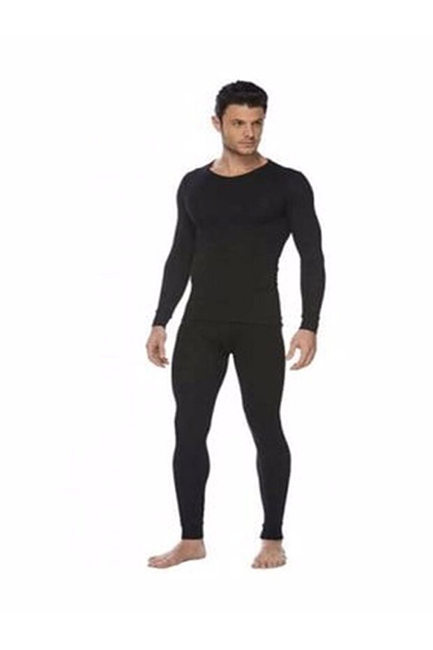 Tutku-Men's Thermal Tights and Undershirt Two-In-One Set