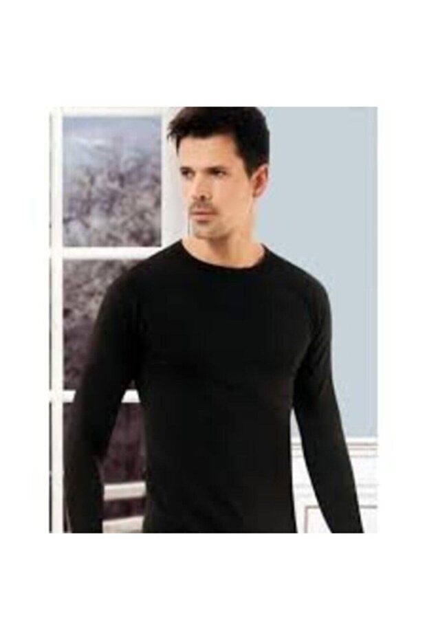 Men's Black Thermal Undershirt