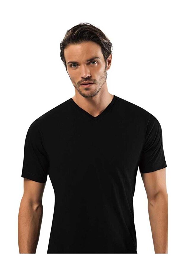 Tutku-4-Piece Ribbed V-Neck Men's Undershirt