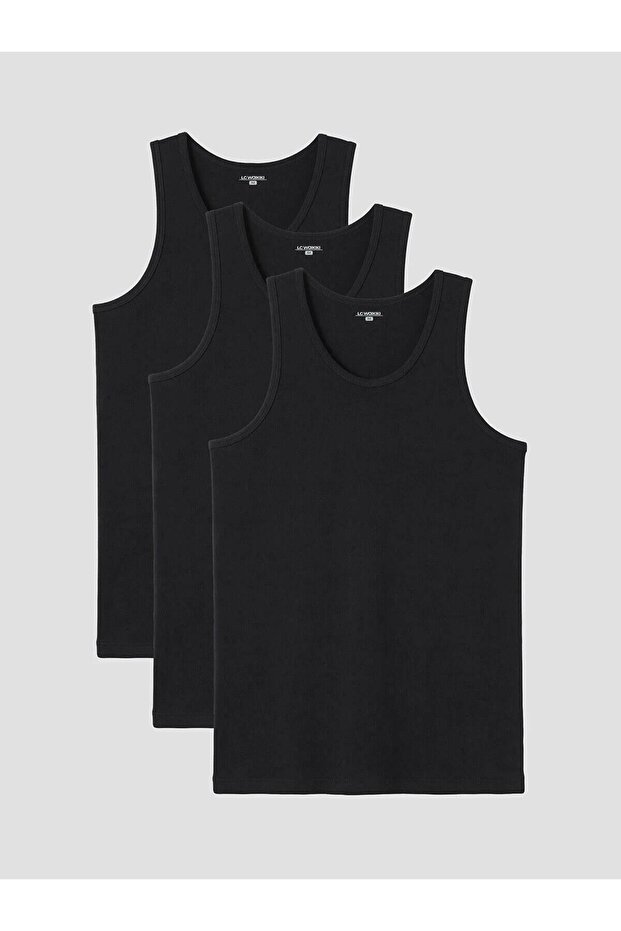 U Neck Combed Cotton Men's Undershirt 3-Pack (W6)
