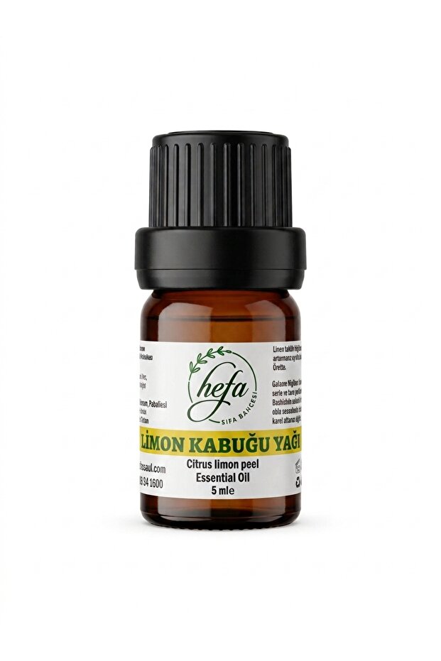 Lemon Peel Oil 5 ml Natural Product Glass Bottle