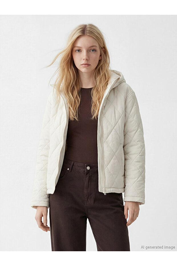 Hooded Quilted Women's Puffer Coat