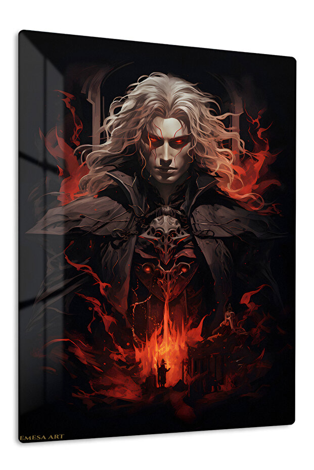 Dark Fantasy Vampire Anime Metal Wall Art