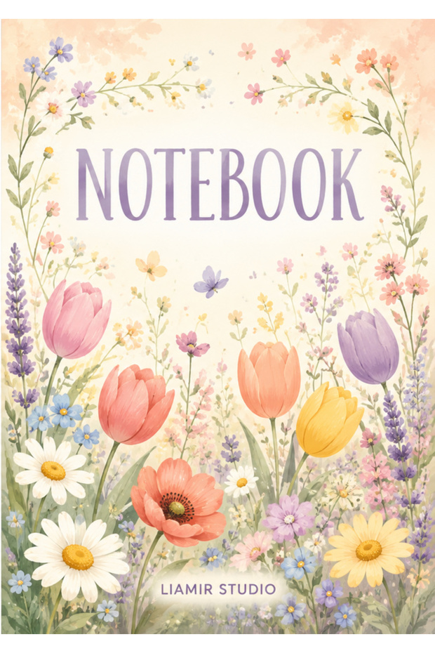 Notebook, A5 Lined Notepad 50 Sheets, 100 Pages, Laminated Cover / Wire Spiral