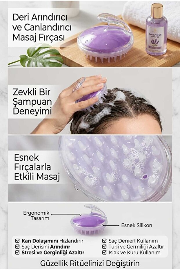 Leather Purifying and Revitalizing Shampoo and Hair Massage Brush