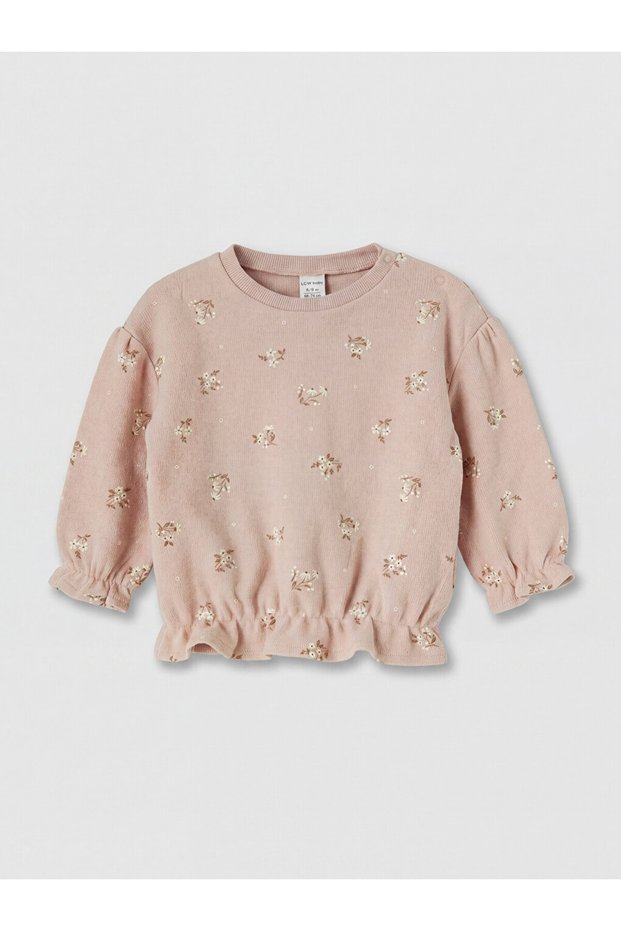 I Zero Roba Collar Floral Baby Girl Sweatshirt from Freezen Store