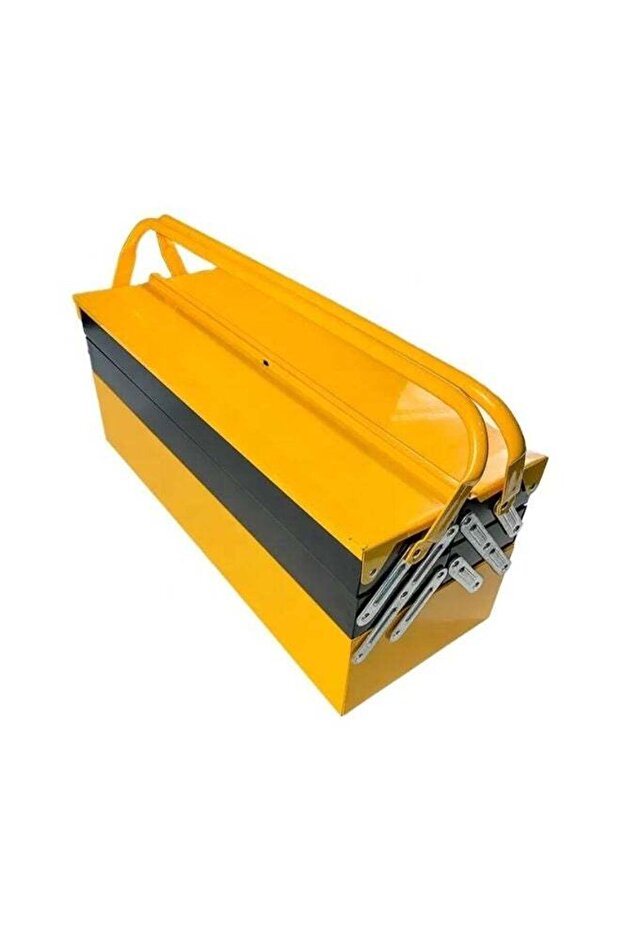 17 Inch Heavy Duty Iron Tool Storage Box, Durable Metal Toolbox Organizer with Strong Handle and Secure Closure, Ideal for Mechanics, DIY Projects, Garages, Workshops, Construction Sites and Everyday